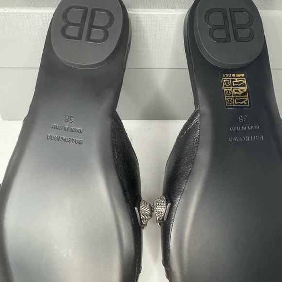 Balenciaga Le Cagole Women’s Slide Sandal Black Colo Size 38 New. - Picture 7 of 11